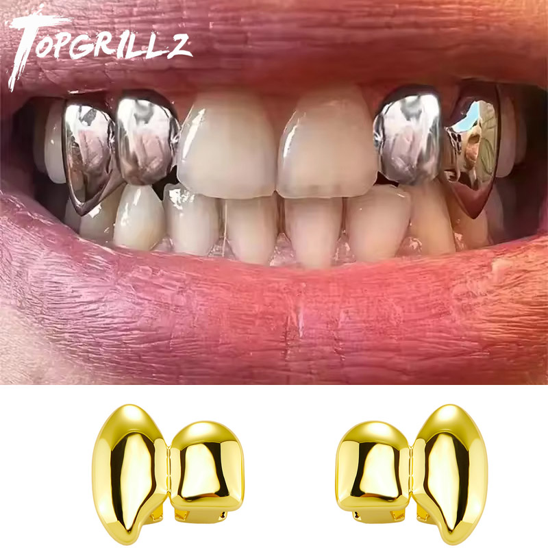 Body Jewelry Men - TOPGRILLZ Vampiro DIY doble colmillos Grillz