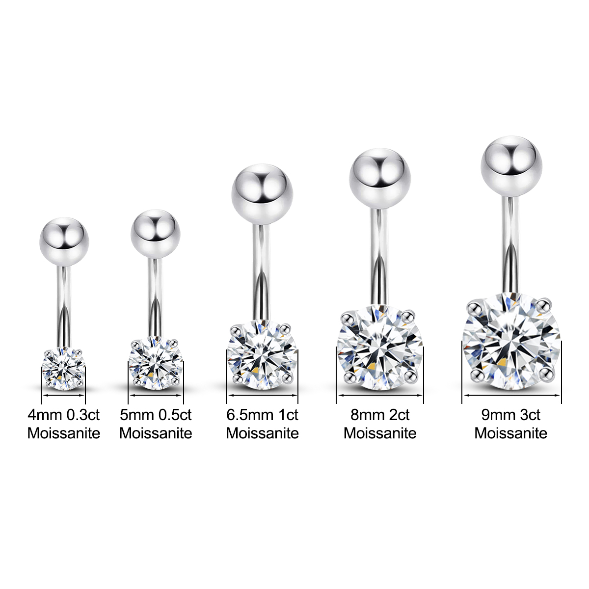 Body Jewelry On Sale - Szjinao-Piercing para el ombligo de moissanita