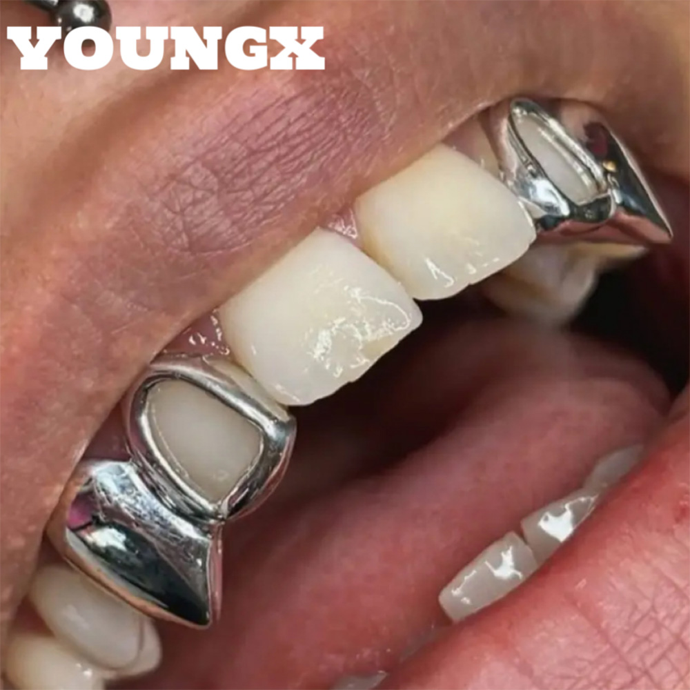 Body Jewelry Men - YOUNGX-tapas de dientes brillantes con doble
