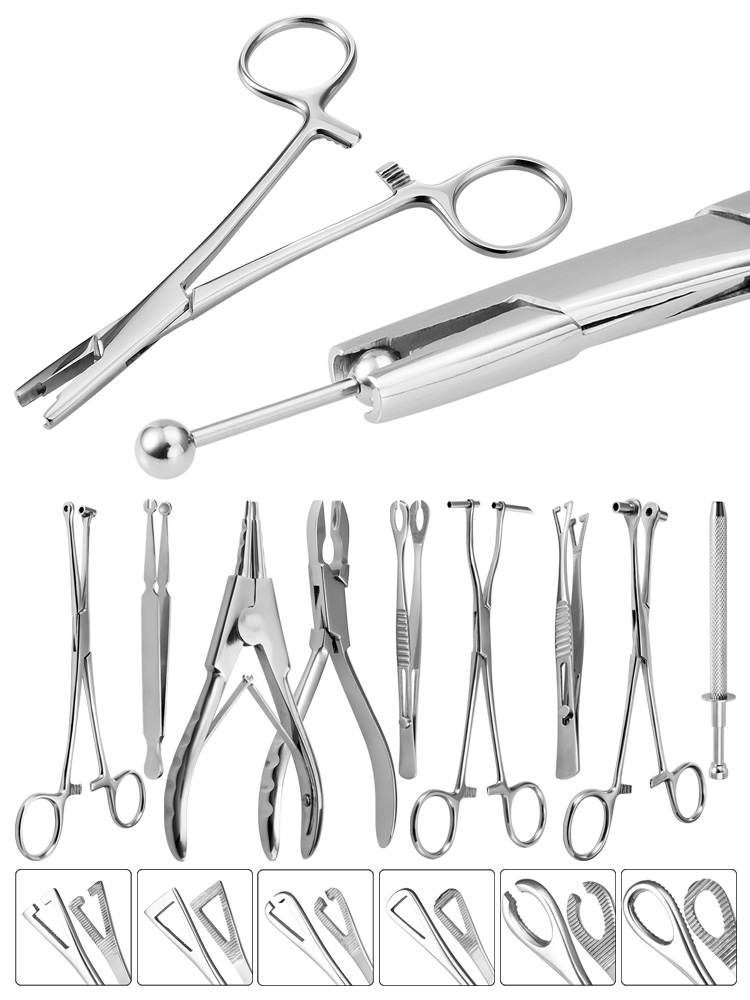 Body Jewelry Ring Opening Pliers - Herramienta de perforación corporal de acero