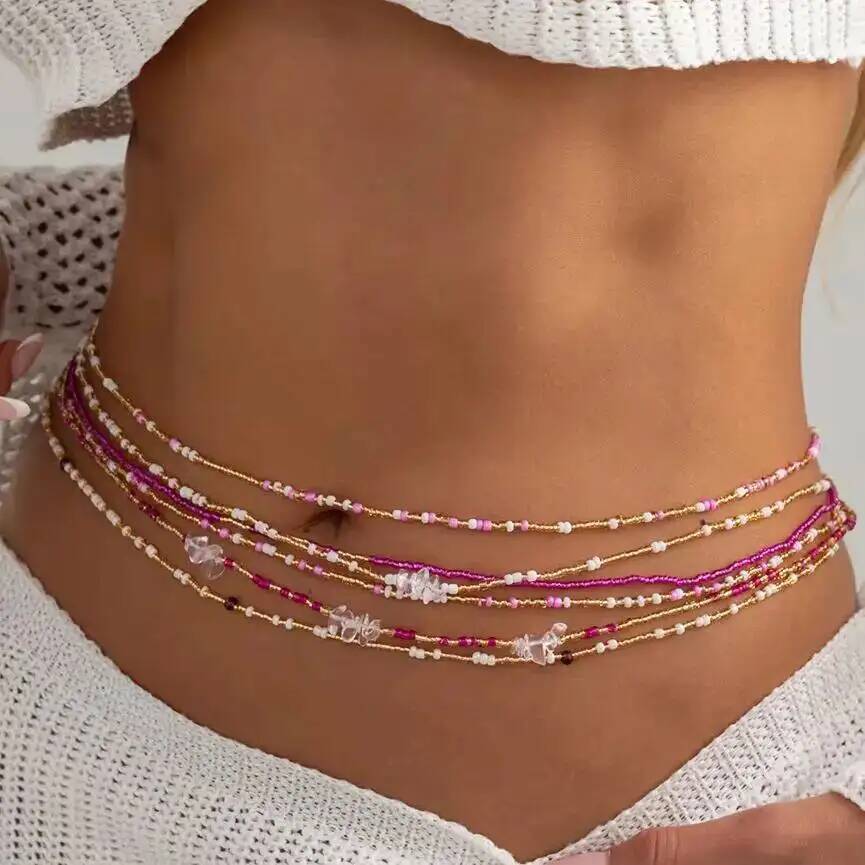 Body Jewelry Beach - SHIXIN Juego de 6 Cadenas de