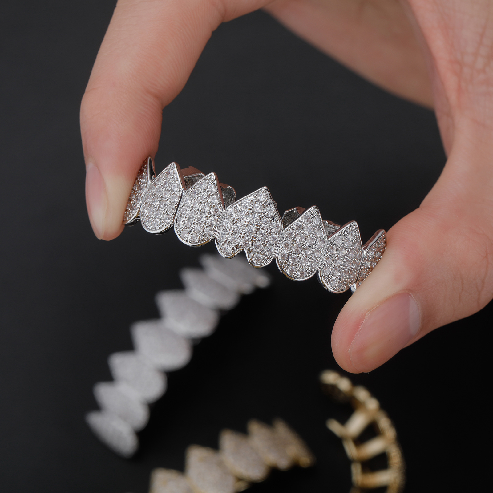 RACHELZ Hip Hop 8/8 helado CZ  - Body Jewelry Men reseña y precio