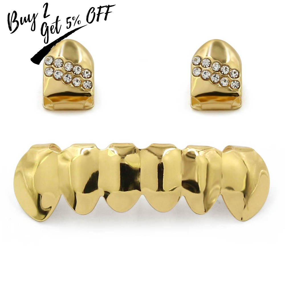 TOPGRILLZ-Tapas de Grillz de 2 - Yellow Body Jewelry reseña y precio