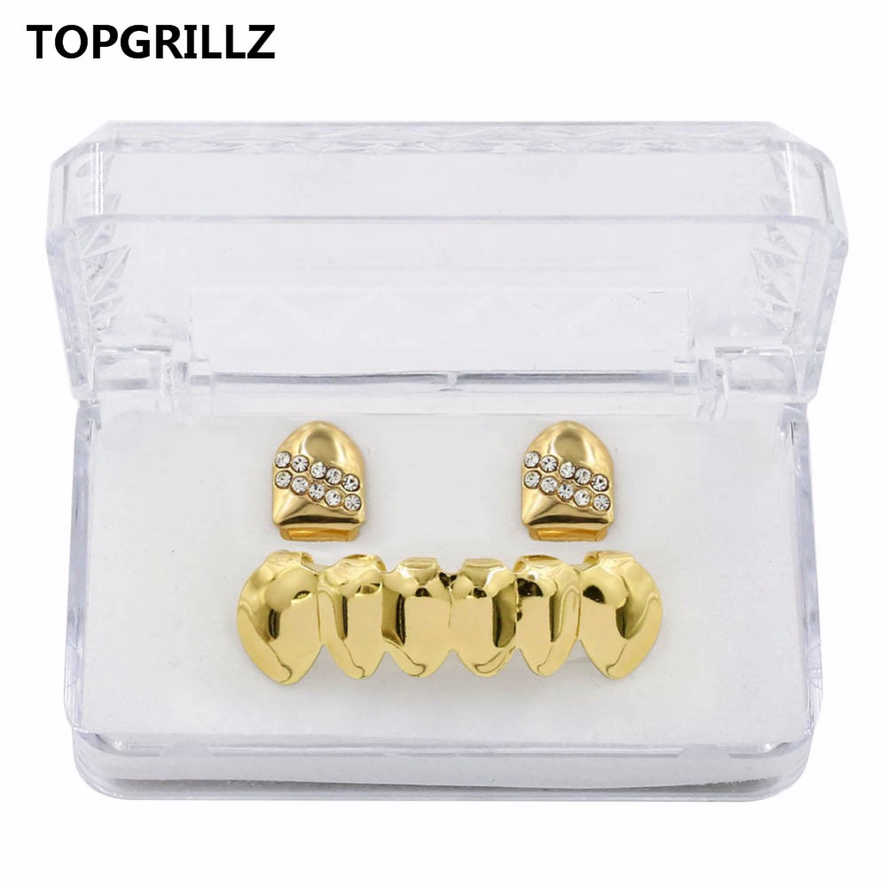 TOPGRILLZ-Tapas de Grillz de 2 - Yellow Body Jewelry reseña y precio