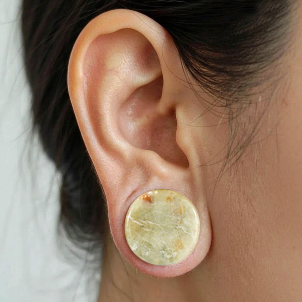 1-2 Piezas de Piedra de Jade N - Yellow Body Jewelry reseña y precio