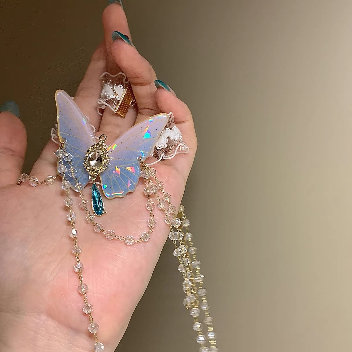 Cadena de pierna de encaje elá - Body Jewelry Beach reseña y precio