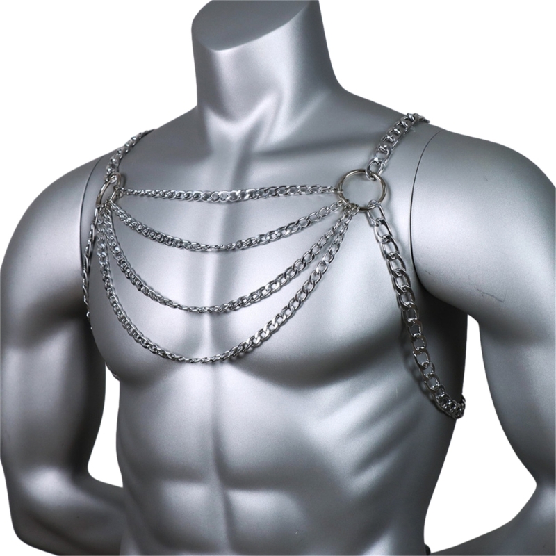 Cadena Metal para pecho para h - Body Jewelry Men reseña y precio