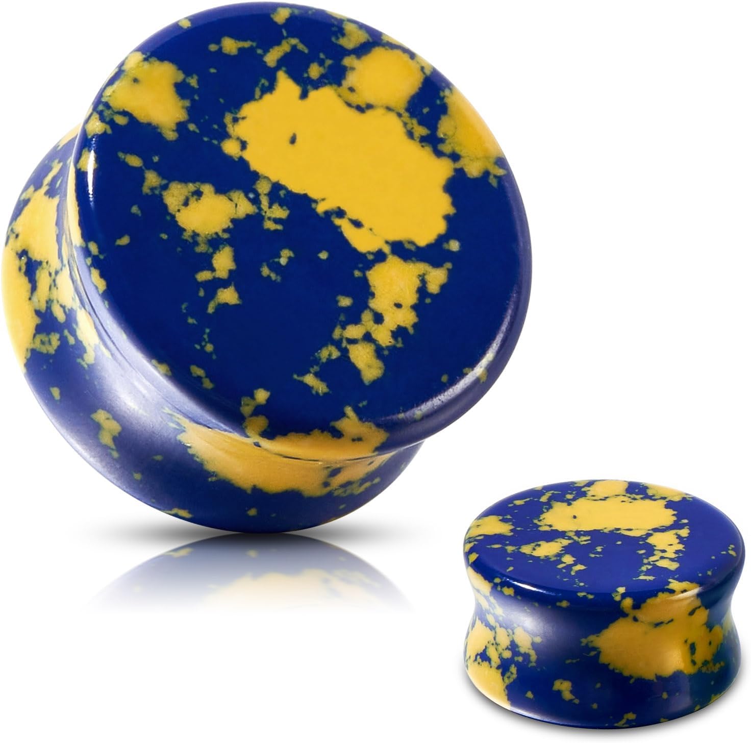 Túneles de Oreja de Piedra con - Yellow Body Jewelry reseña y precio