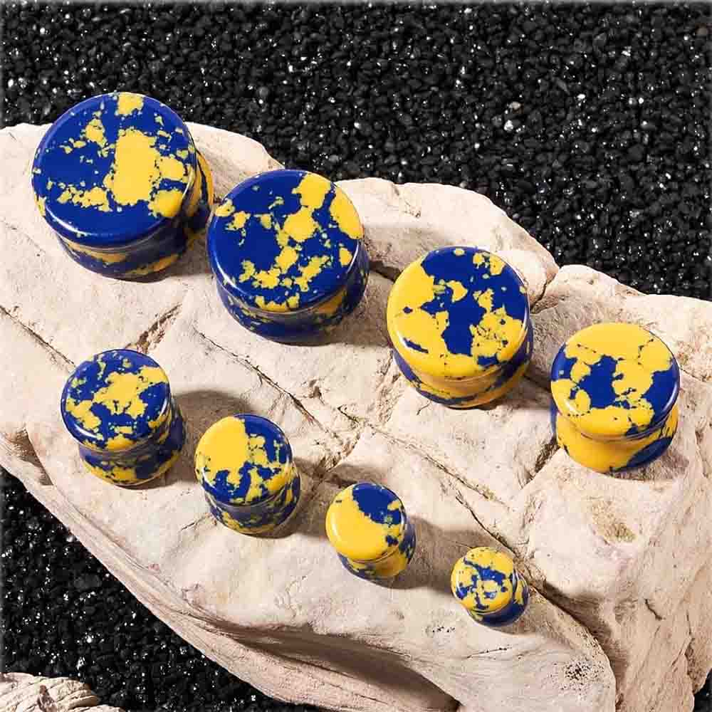 Túneles de Oreja de Piedra con - Yellow Body Jewelry reseña y precio
