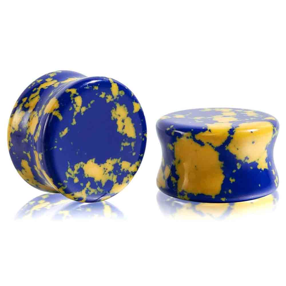 Túneles de Oreja de Piedra con - Yellow Body Jewelry reseña y precio