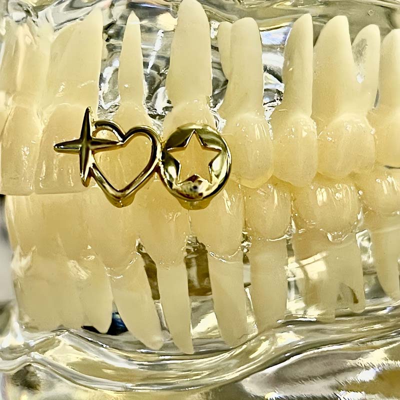 Gorros de dientes de corazón h - Body Jewelry Men reseña y precio