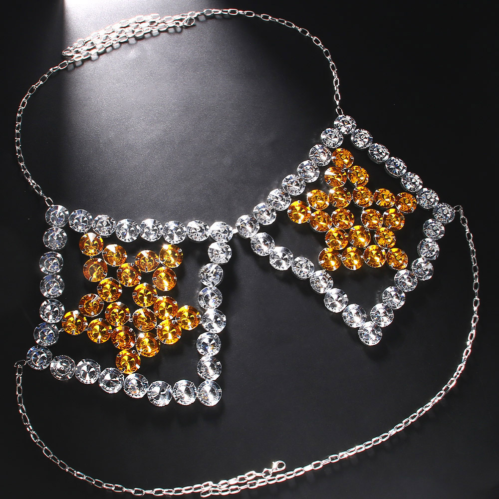 Collar de cadena de pecho con  - Yellow Body Jewelry reseña y precio