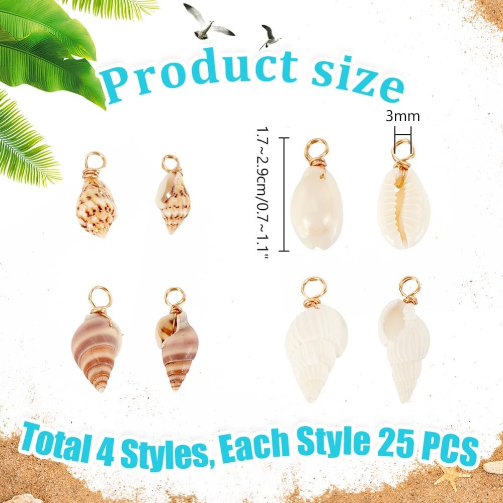 100 Uds. 4 estilos de colgante - Body Jewelry Beach reseña y precio