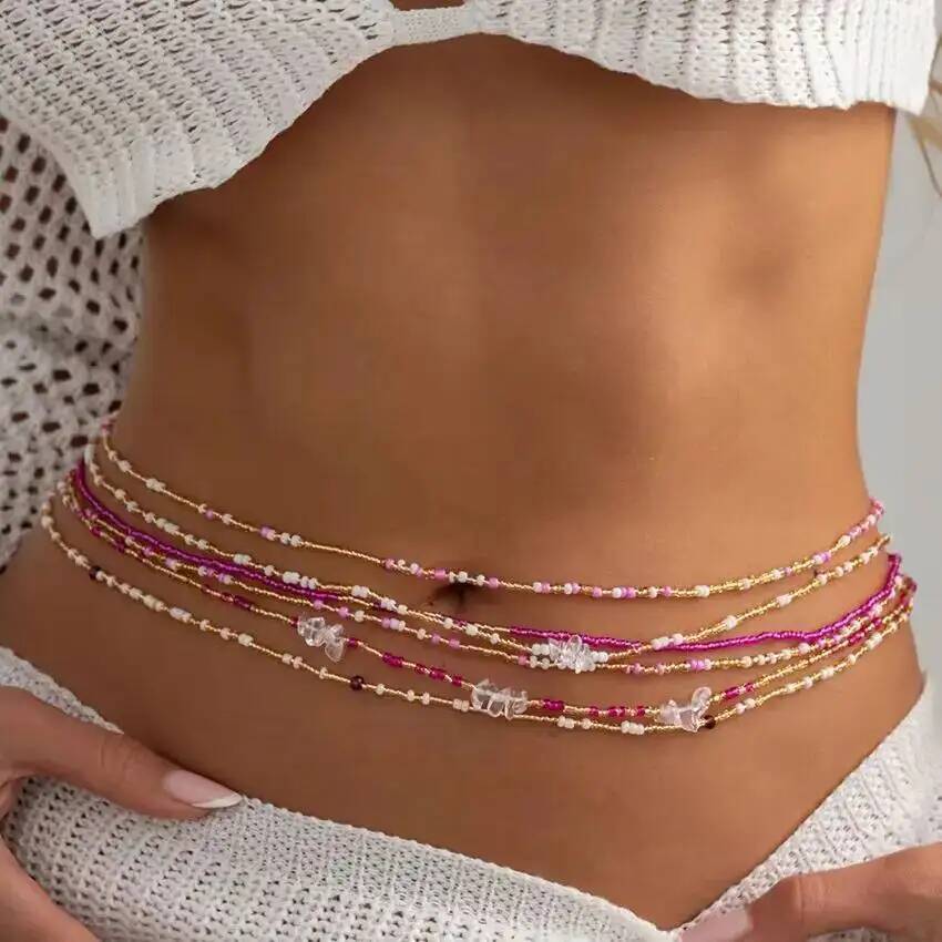 SHIXIN Juego de 6 Cadenas de C - Body Jewelry Beach reseña y precio